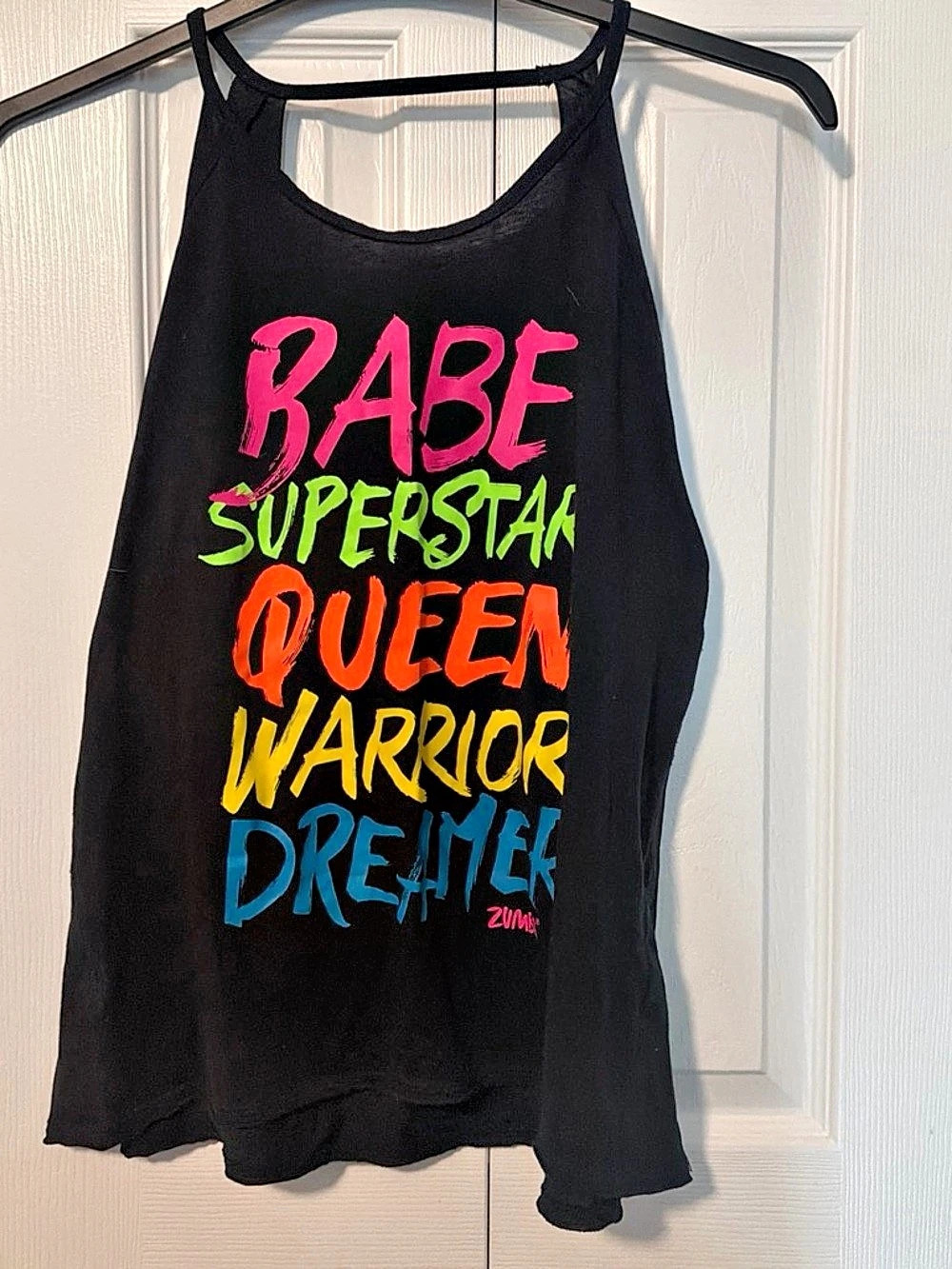 Zumba Marvelous Color Block Tank Top Black & Pink